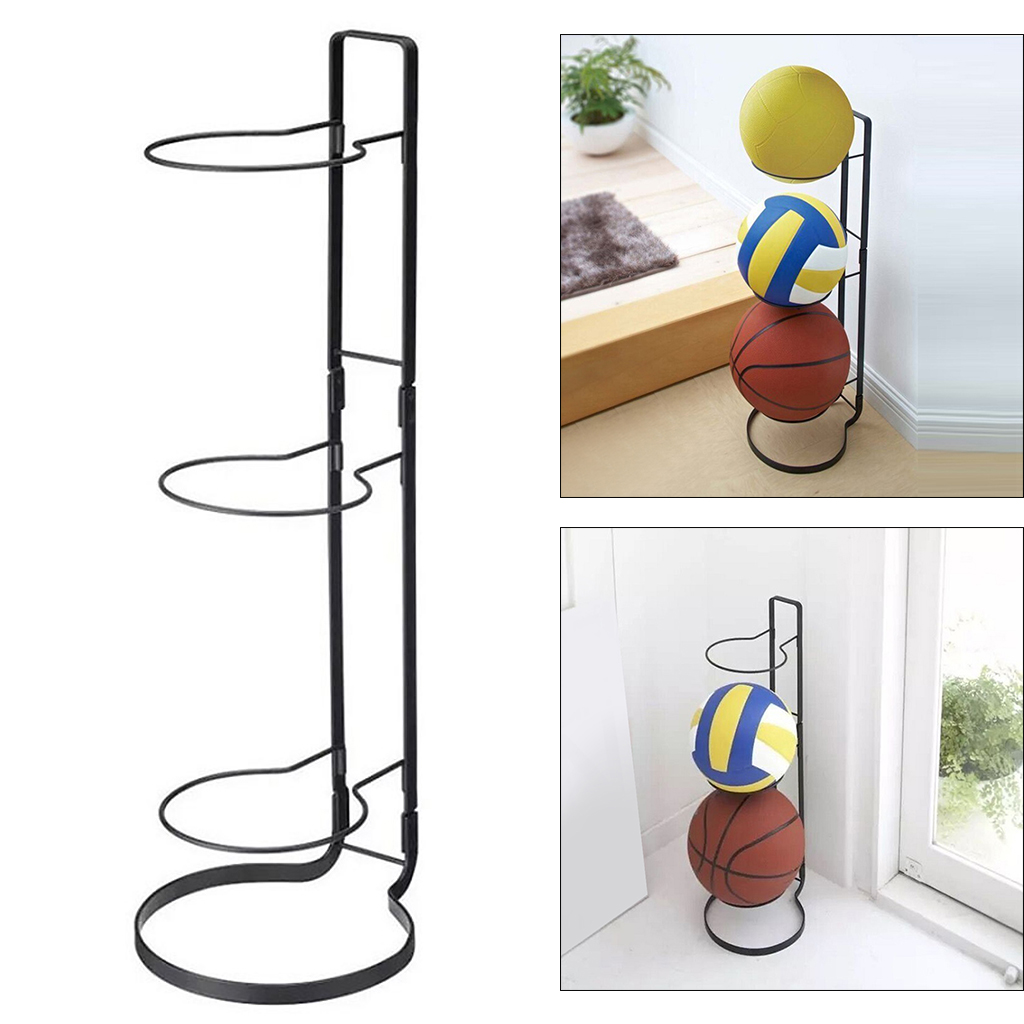 Football Basketball Volleyball Display Storage Rack Holder Space Saver basketball accessories rack football stand garage