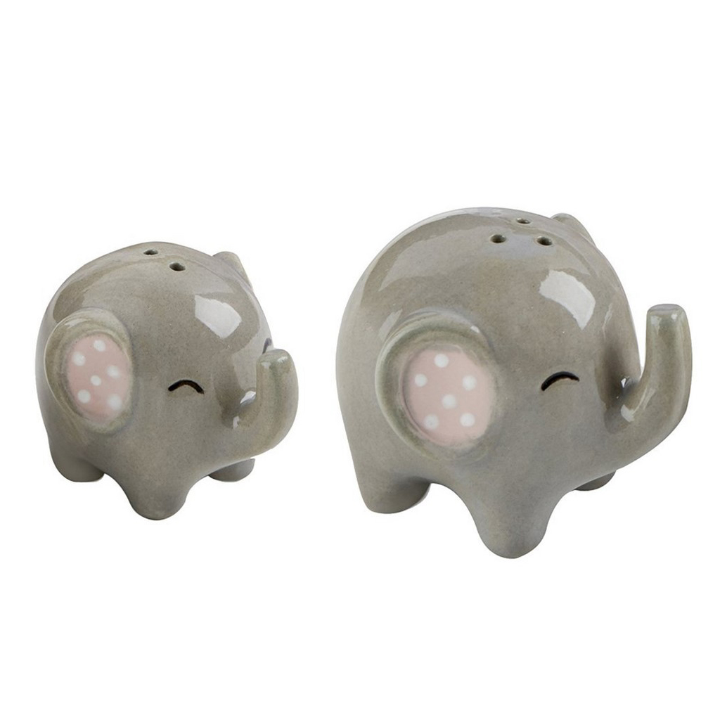 2pcs Ceramic Cruet Spice Jar Cute Elephant Salt and Pepper Shaker for Wedding Bridal Favor Party Supplies Home Desk Decor