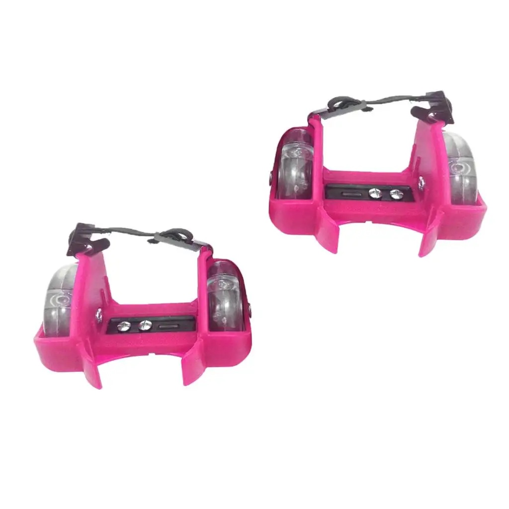 Light Up Flash Heel Wheel Roller Skates LED Kids Child Rollerskate Training Shoe