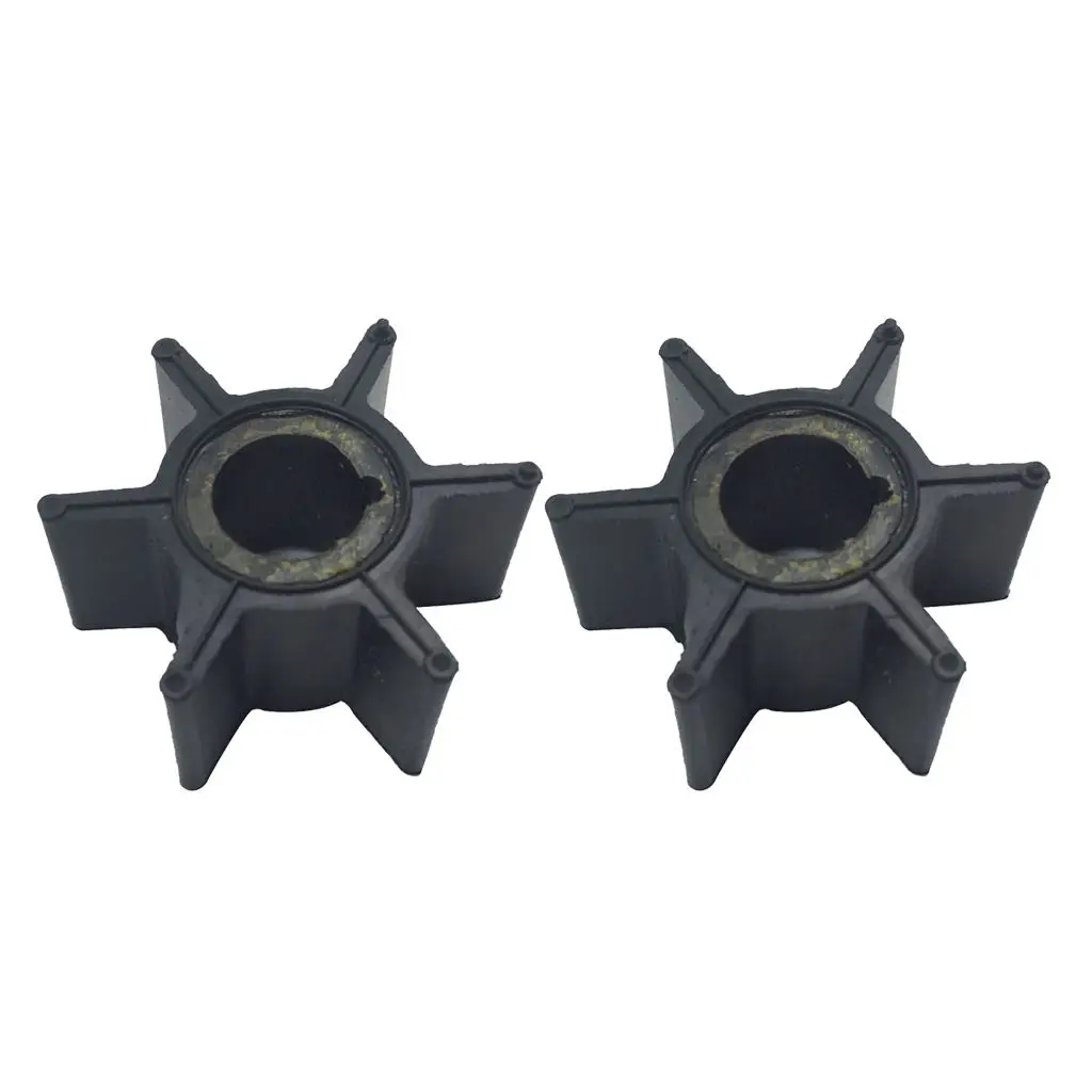 2 Pieces Water Pump Impeller 3B2 65021 1 for Tohatsu / 9.8  8  6  Black