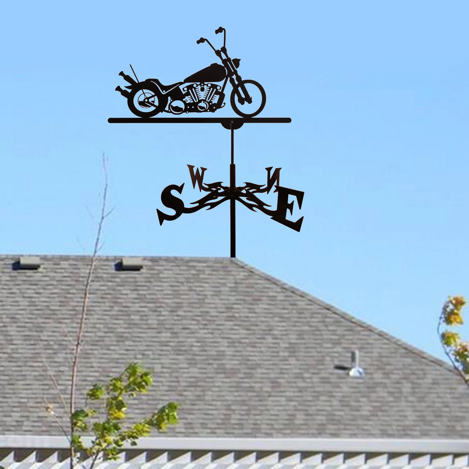 fazenda motocicleta tempo palhetas telhado montar indicador de direção do vento suporte de metal ao ar livre tempo palhetas