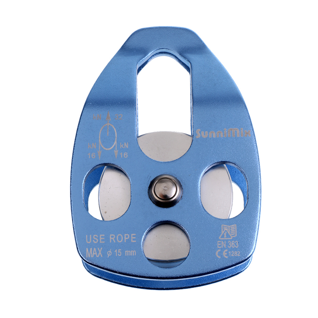 Safety 32KN Rock Climbing Single Pulley Tree Rigging  Mountaineering Hauling Rope Accessory Euqipment