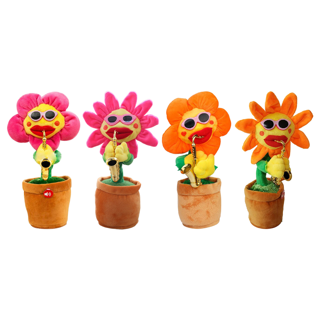 Musical Singing and Dancing  Pot Soft Plush Funny Saxophone Kid Toy