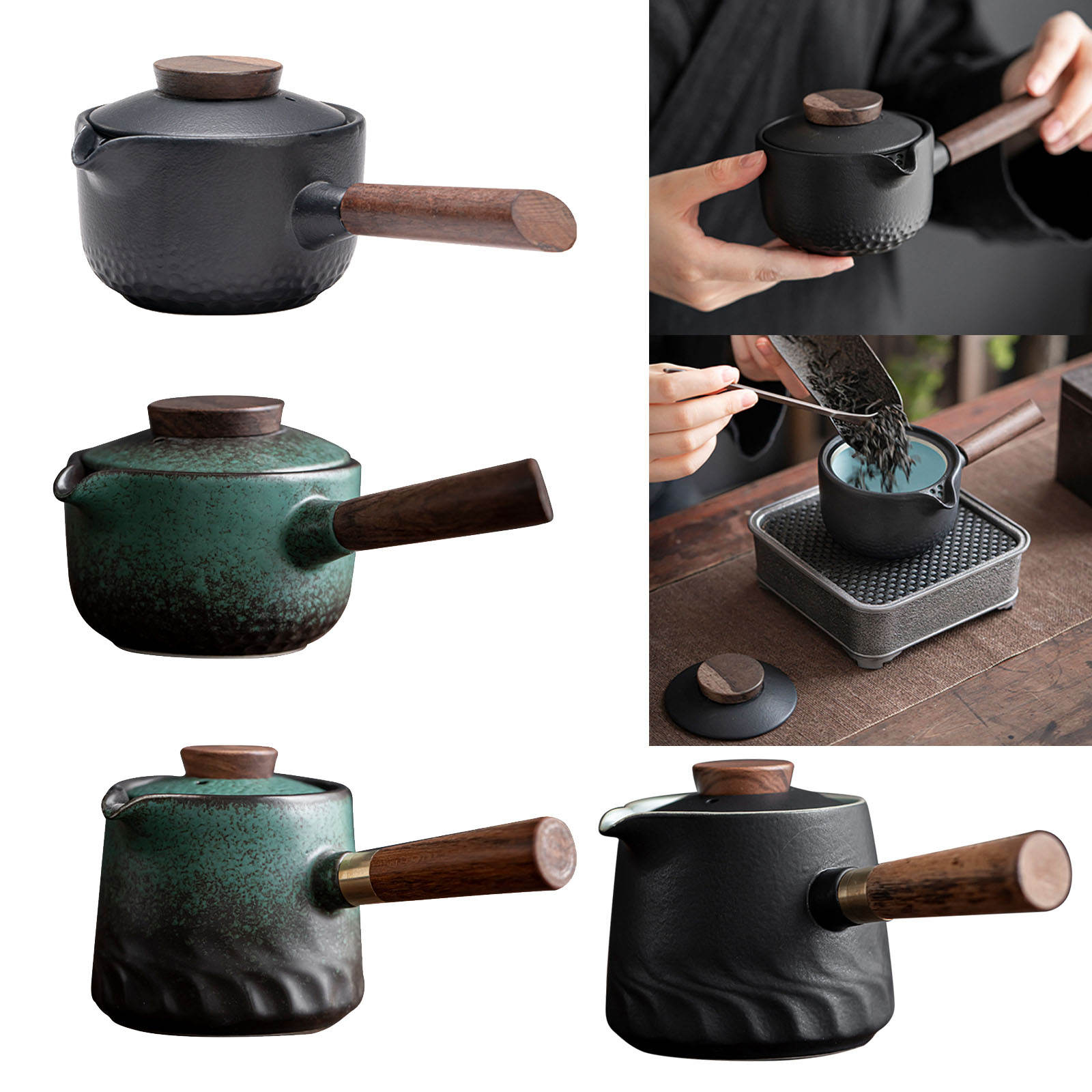 1 Piece Ceramic Elegant Gift Filter Handle Holder Unique Modern Business Traditional Teapot for Traveling Office Home Adults
