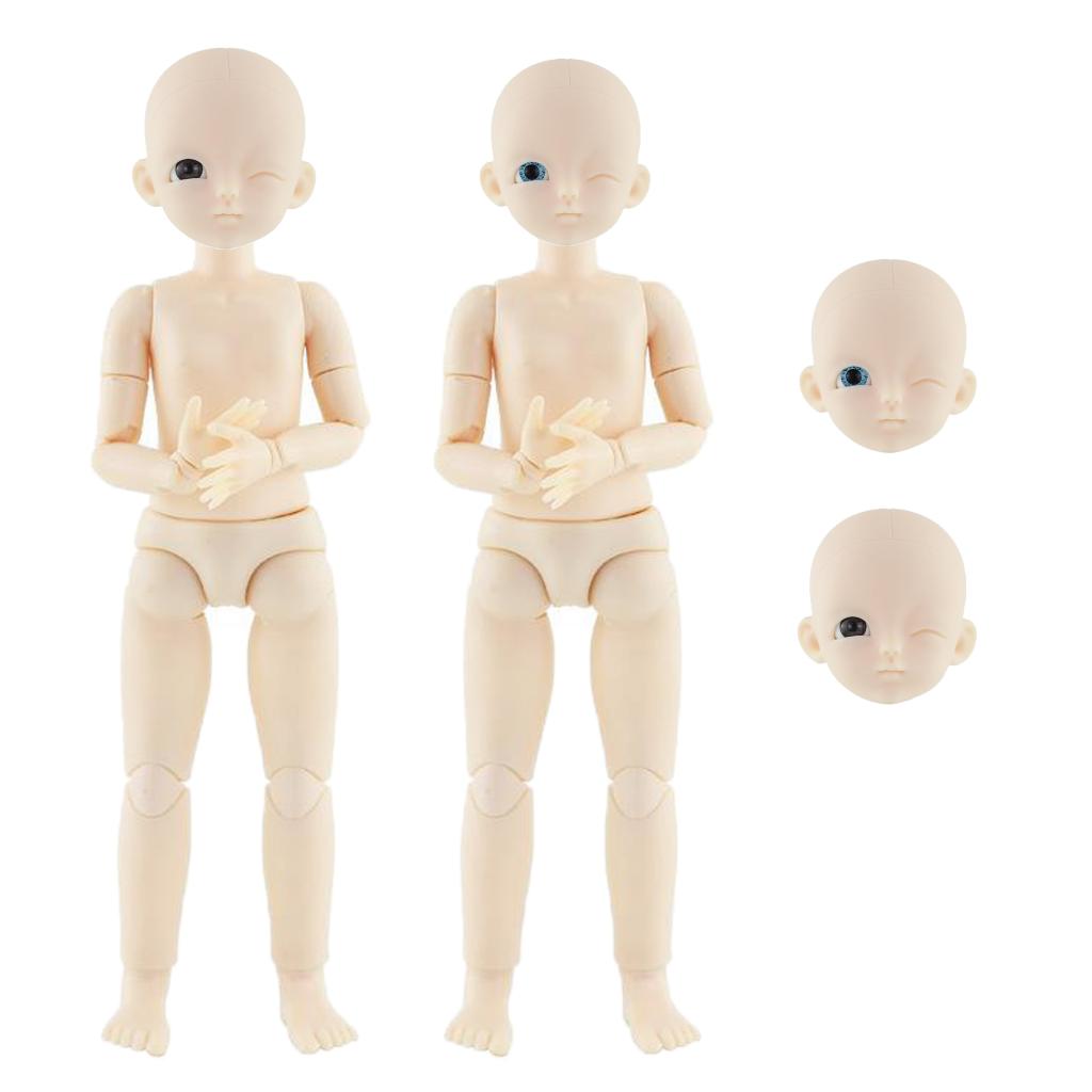 12inch 22 Jointed Winking Moveable Plastic  Doll Parts DIY Replacements