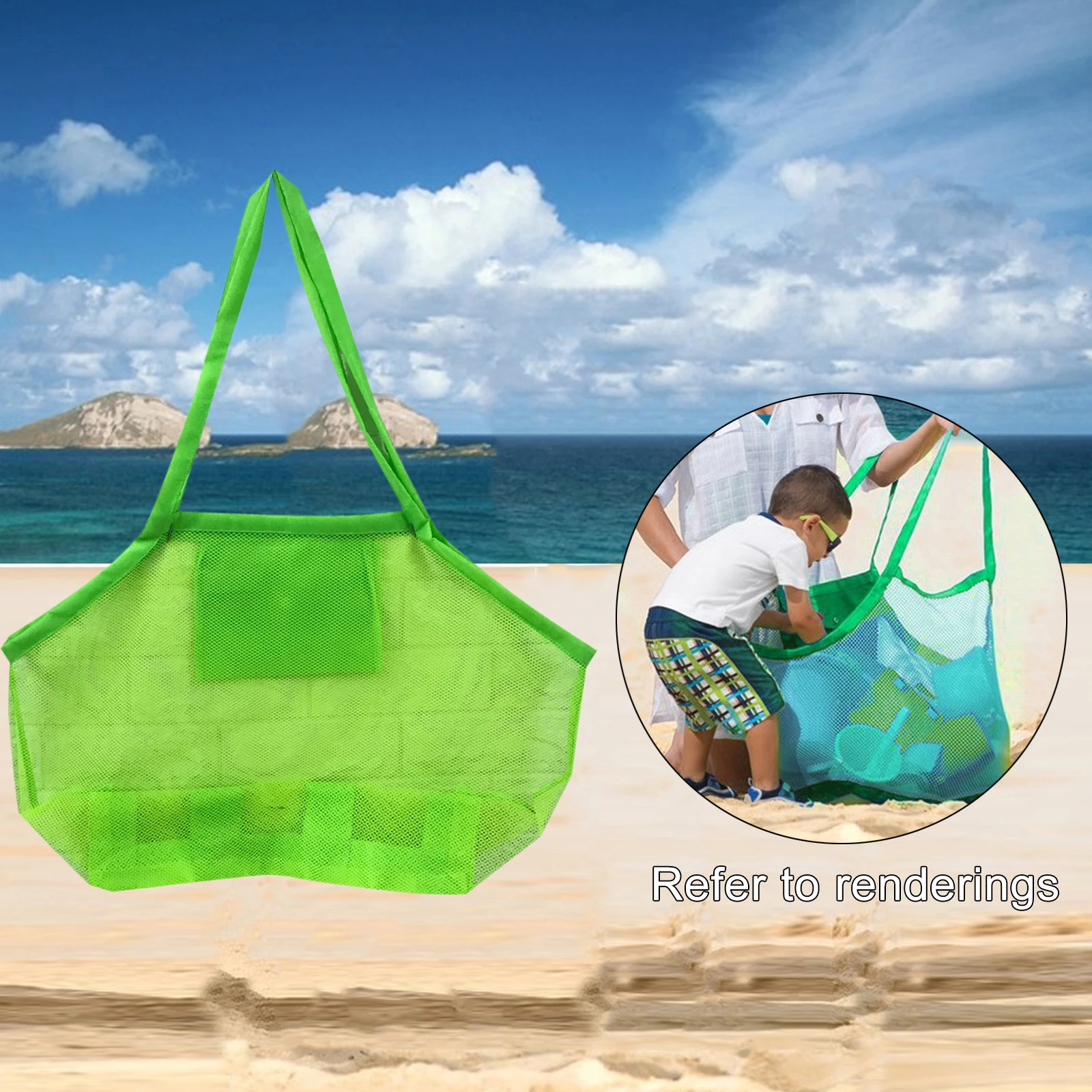 Extra Large Sand Away Carrying Bag Beach Toys Mesh Storage Toy Bag