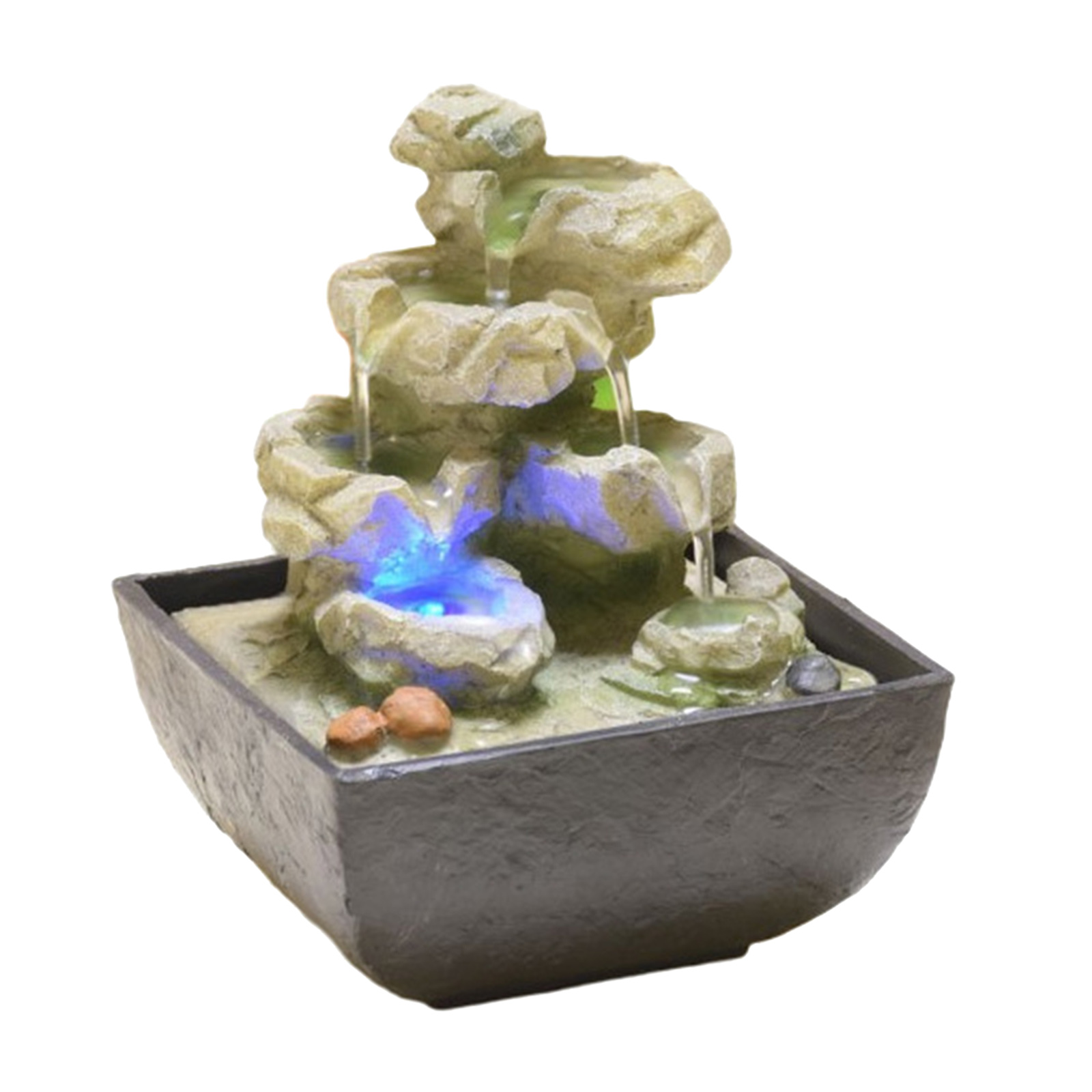Relaxation Indoor Fountain Waterfall Feng Shui Tabletop Water Sound Table Ornament Craft Home Decoration Accessories