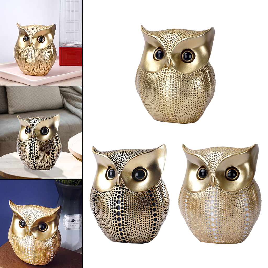 Owl Statue Decor Crafted Figurines for Home Decor Living Room Office Decoration Book Shelf TV Stand Animal Sculptures Collection