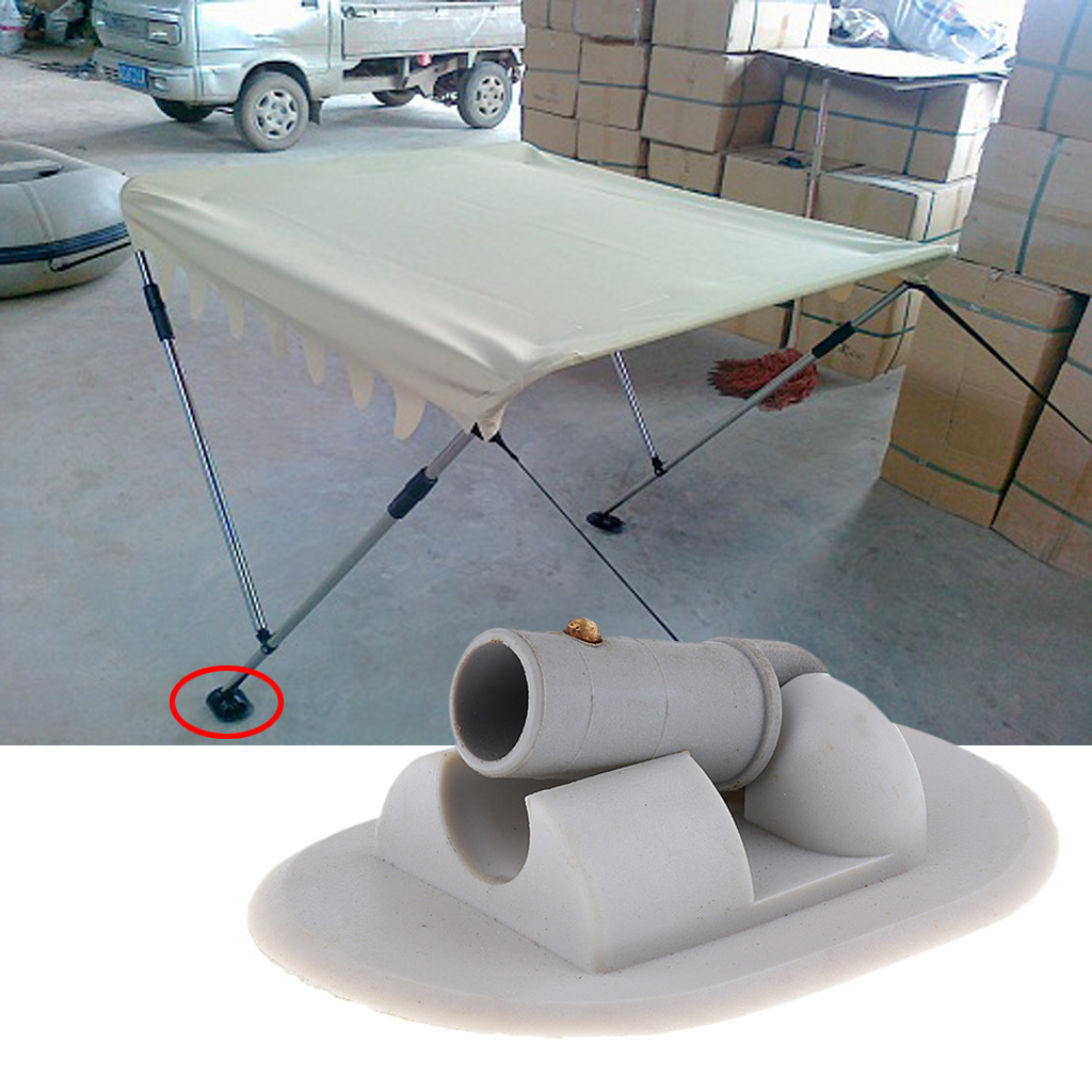 2x Speedboat Inflatable Boat PVC Awning/ Sun Shade/ Bimini Top Mount Base