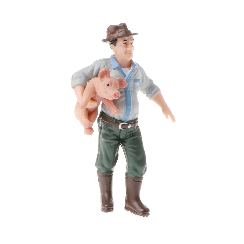 Simulation Farmer Model Figurine Action Figures Educational Toy for Children