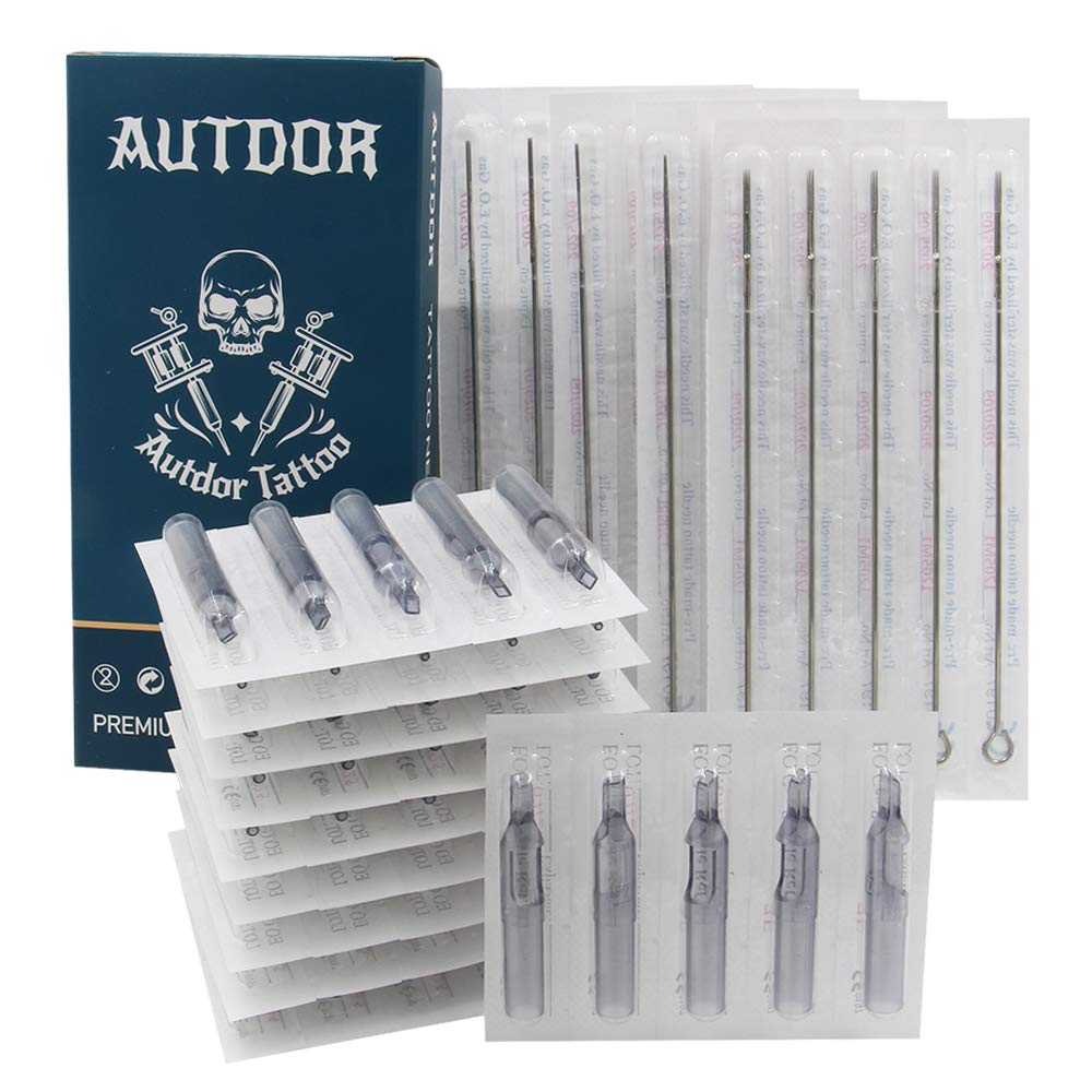 Best of Tattoo Needles Tips Kit, 50Pcs 3RL 5RL 7RL 9RL 11RL Tattoo Needles + 50pcs 3 / 5 / 7 / 9 / 11RT Grey Disposable Tattoo Tips Tattoo Kit Reviews & Tips