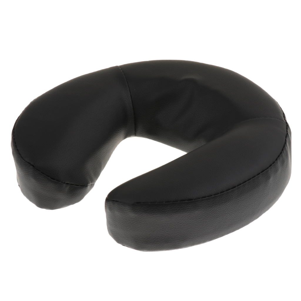 Foam Massage Table Face Cradle Pad with Ultra-Soft PU Leather Cover - Head Rest Cushion Pillow Positions Head and Neck