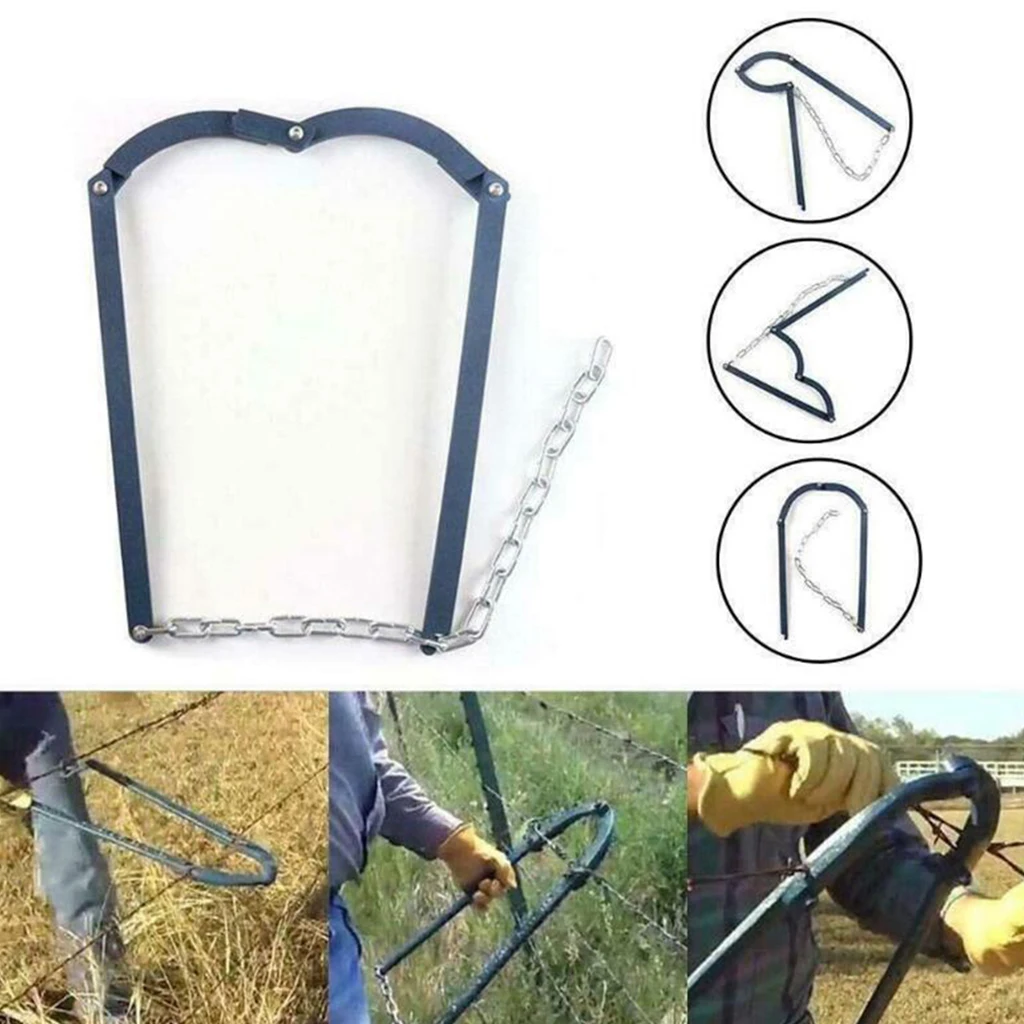 20in Heavy Duty Farm Fence Strainer Fencing Repair Wire Pulling Tool Metal Chain 
