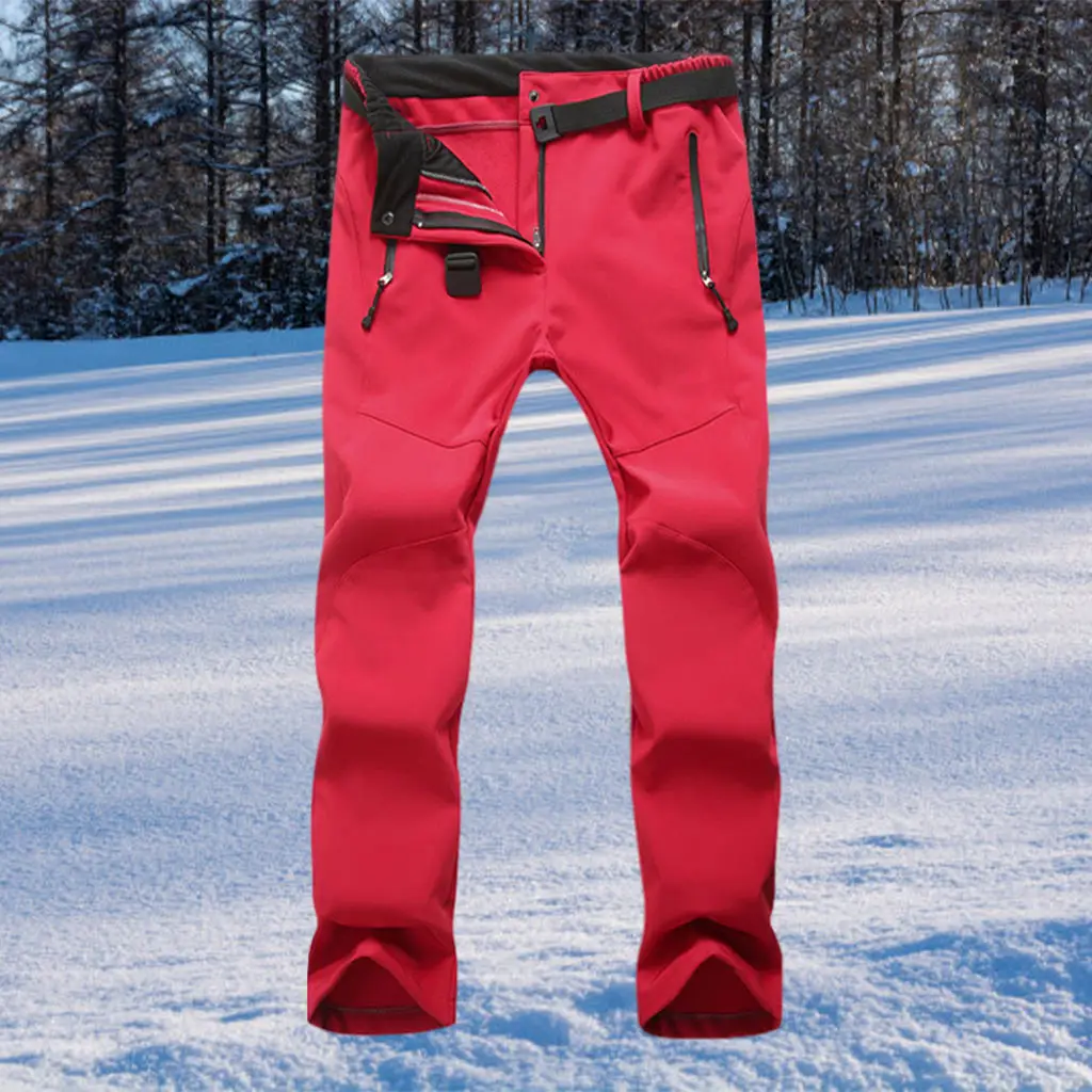 Thick Keep Leg Warm Thermal Snow Ski Pants Women Windproof Hiking Trousers US
