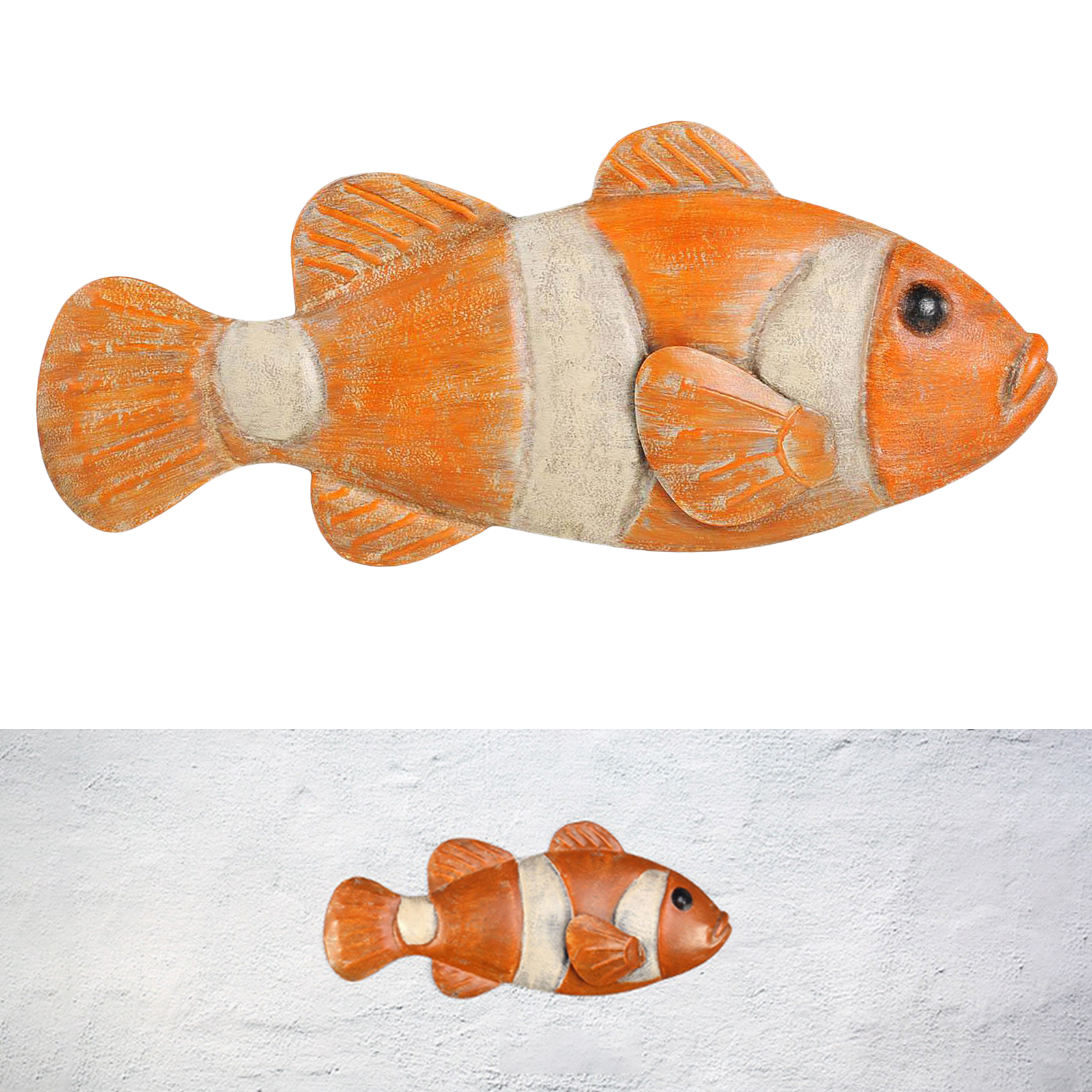 Fish Colorful Metal Marine Life Craft Sculpture Wall Decor Decorations for Living Room Gifts Accessories