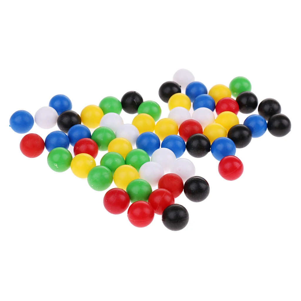 60x colorful plastic balls Plastic balls assortment set, Ø 1cm