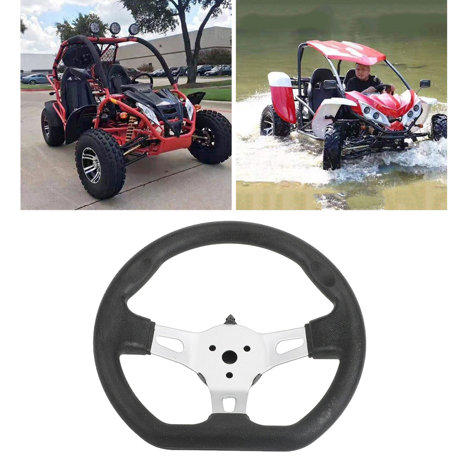 270mm Go Kart Steering Wheel Kart Parts Replacement For Go-Kart Buggy Racing Cart Accessory