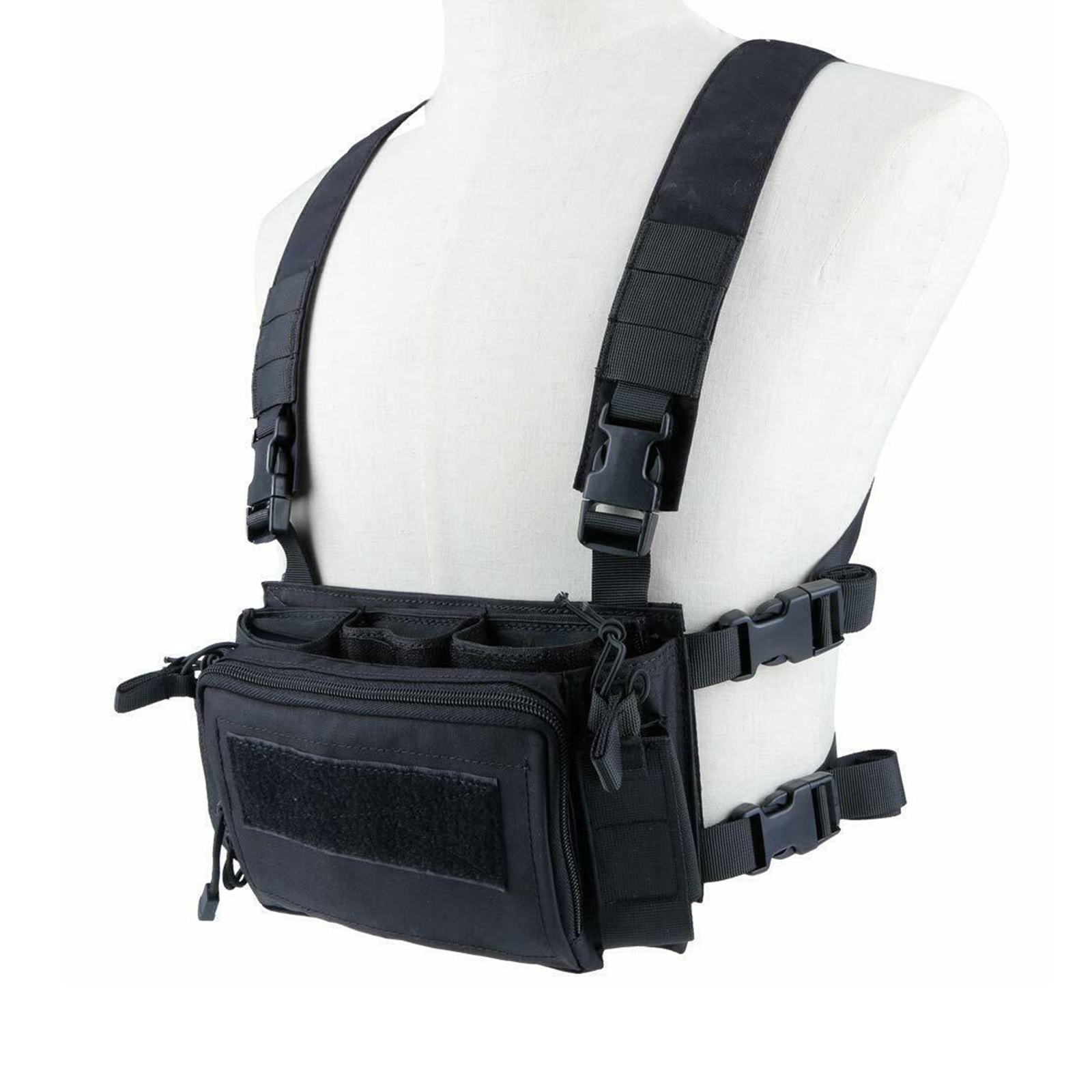 Tactical Vest with Pouch Molle Chest Rig Gear Paintball Plate Carrier