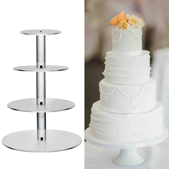 Aluminium acrylic plexiGlass tortenetagere présentoir à gâteaux de mariage  à 3 étages-diamètre 30 cm 5 plaques de support : : Cuisine et  Maison