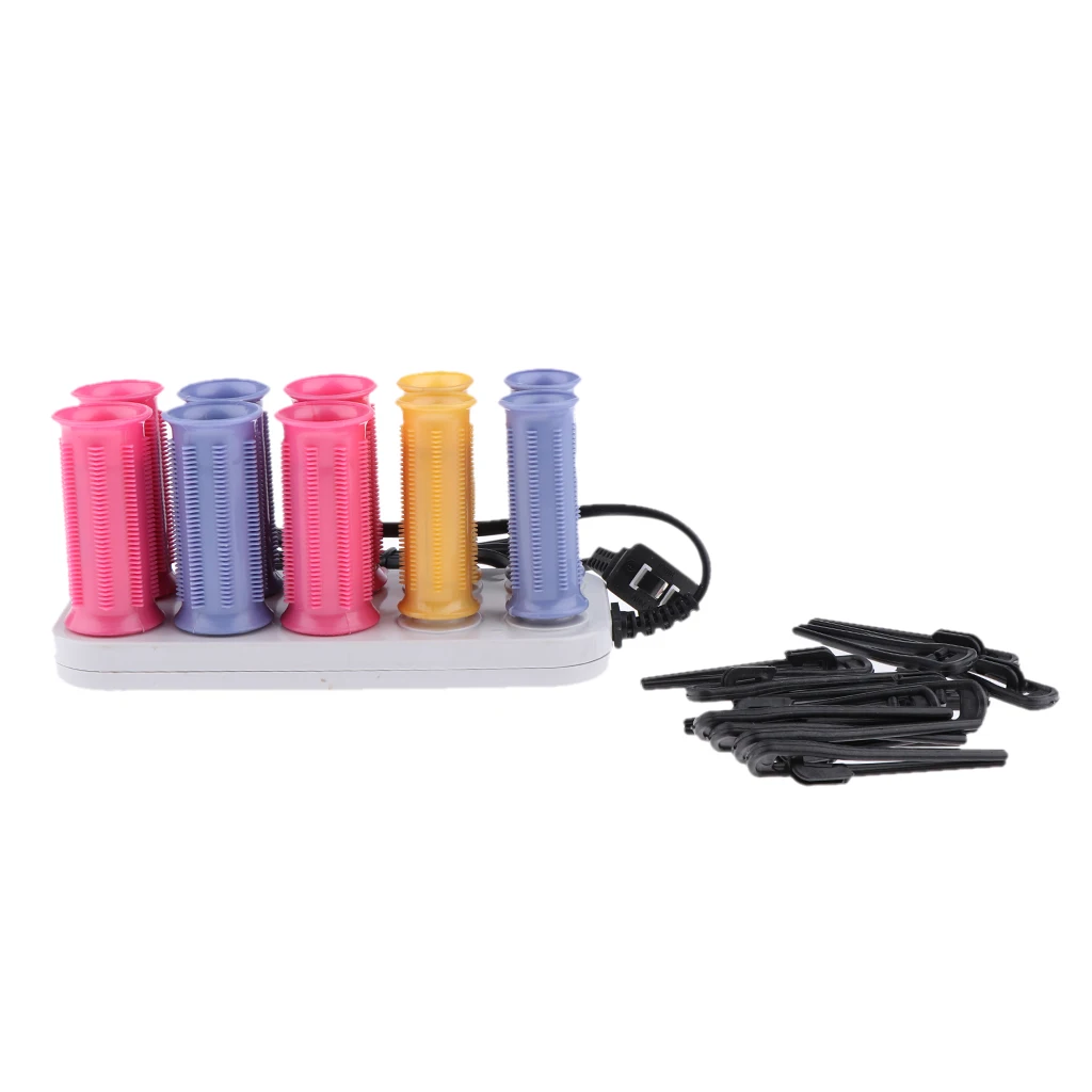 New Hair Bangs Heating Curlers USB Rechargeable Hair Tails Rollers Clips Styling DIY Tools, US Plug, Power 30-100W