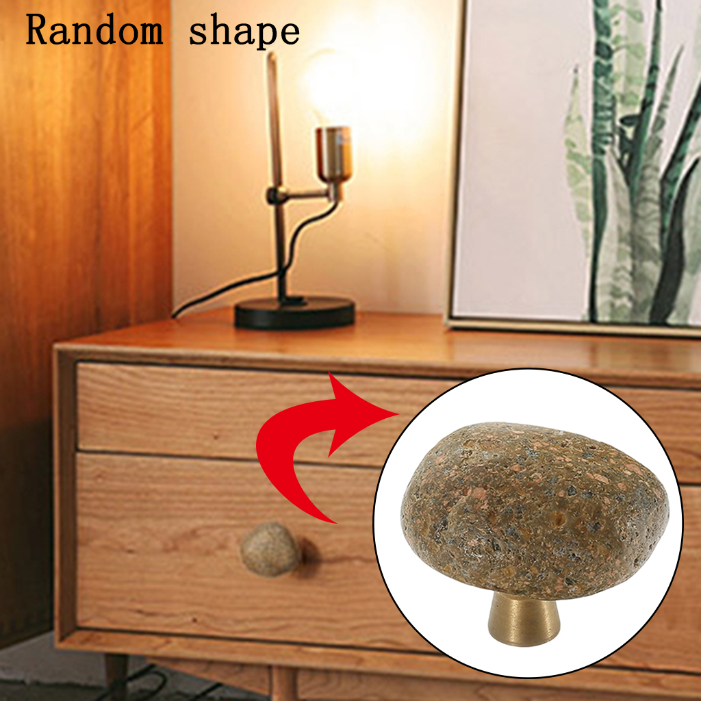 Furniture Door Handles Pulls Hardware Cabinet Door Knob Rustic Style Natural Stone Antique for Furniture Wardrobe
