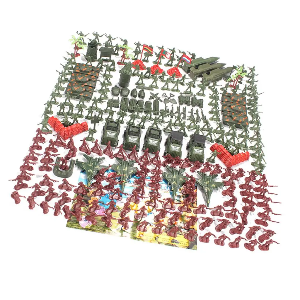 Lot of 307 Plastic  Men 4.5 Cm Mass Action Figures Toy Soldiers
