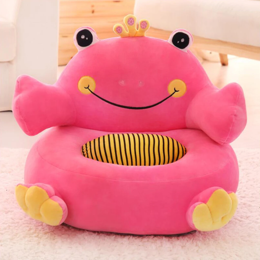 Kids Cartoon Sofa Chairs Cover Removable (Only Cover),Stuffed Plush Toy Storage Bean Bag Organizer
