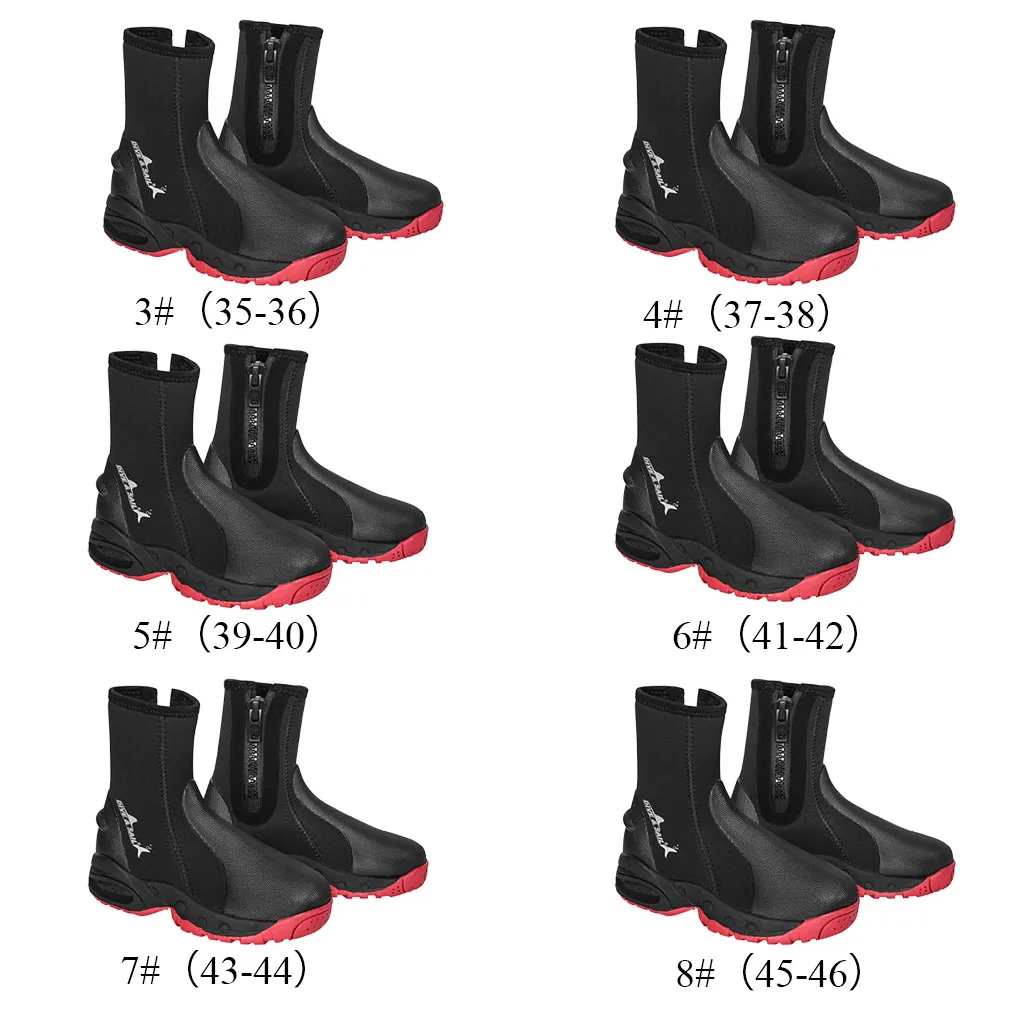Neoprene Diving Boots 5MM Surf Scuba Diving Swimming Shoes Underwater Fishing Kite Surfing Equipment Beach Shoes Snorkeling