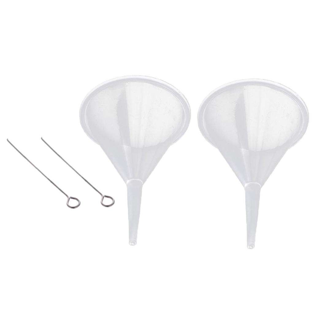 2 Piece Mini Funnel Plastic Metal Small Funnels For Cremation Jewelry Fill Kit