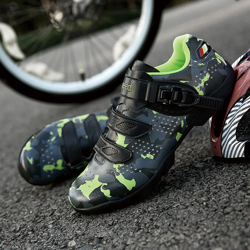 Road Cycling Shoes Women Men Outdoor Bicycle Shoes Anti-skid Camouflage Bike New 