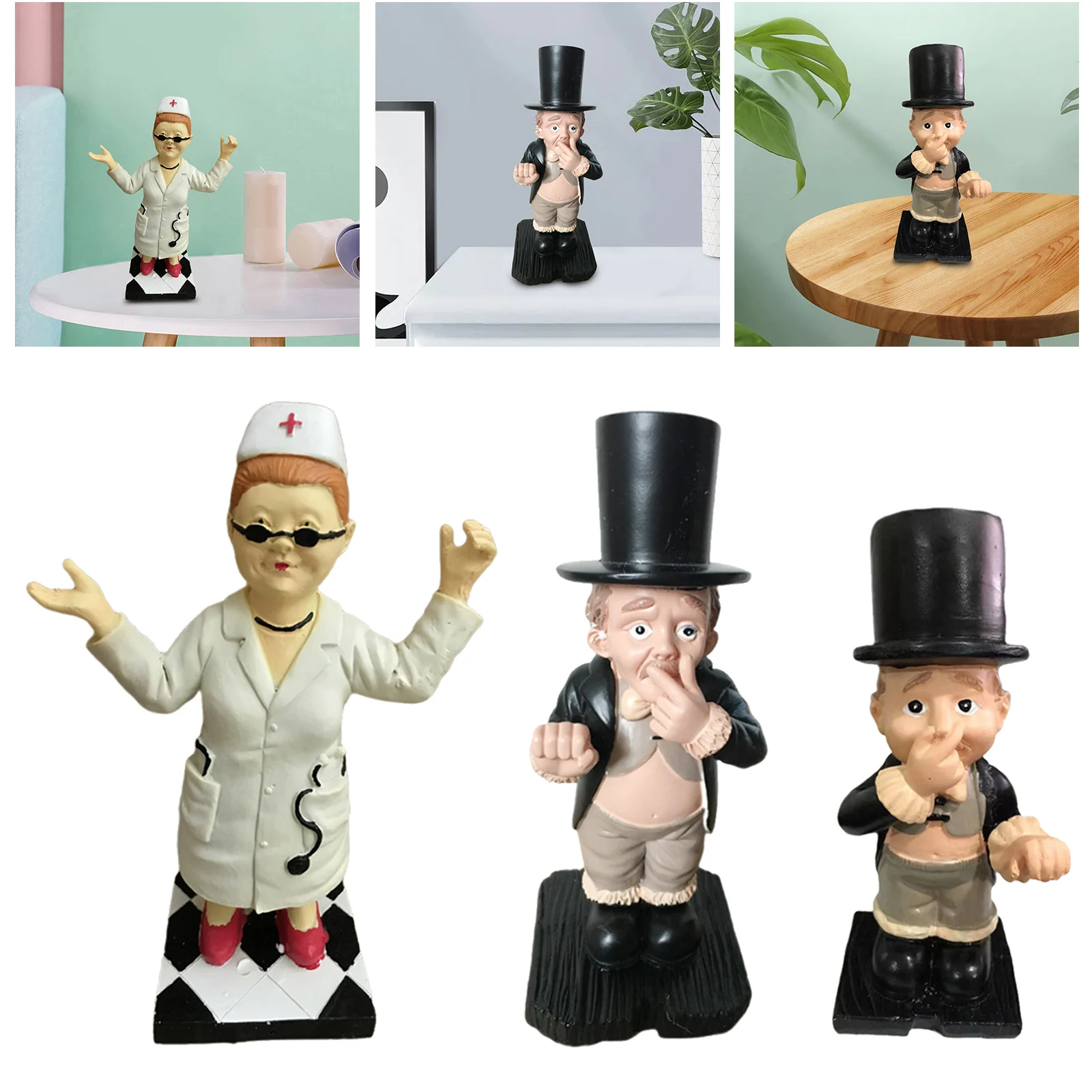 Resin Butler Shape Ornament Home Shelf Tabletop Desk Decor Housewarming Gift