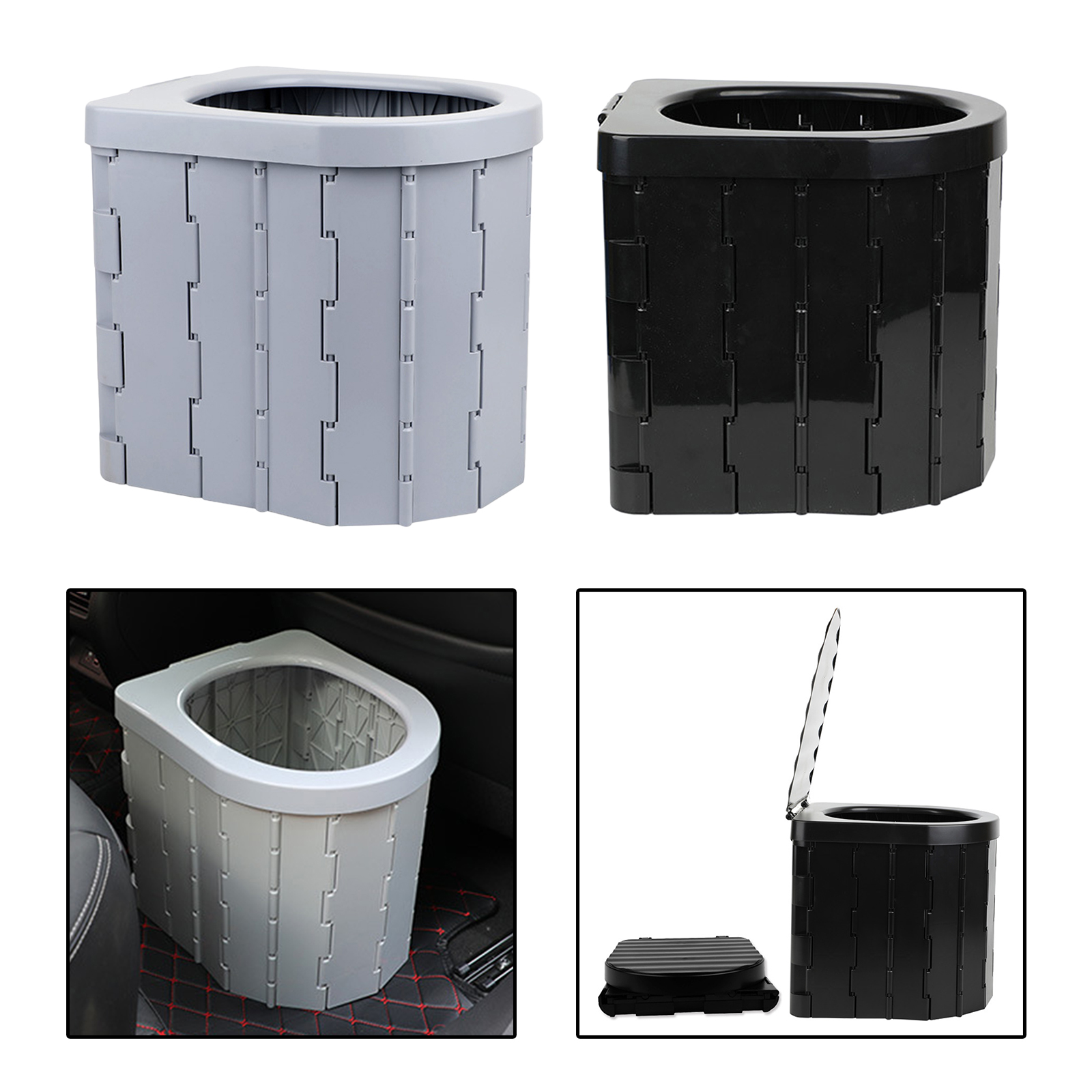 Outdoor Portable Toilet Folding Travel Commode Toilet Seat ABS Plastic Car Multiple Function Toilet Home Storage Stool