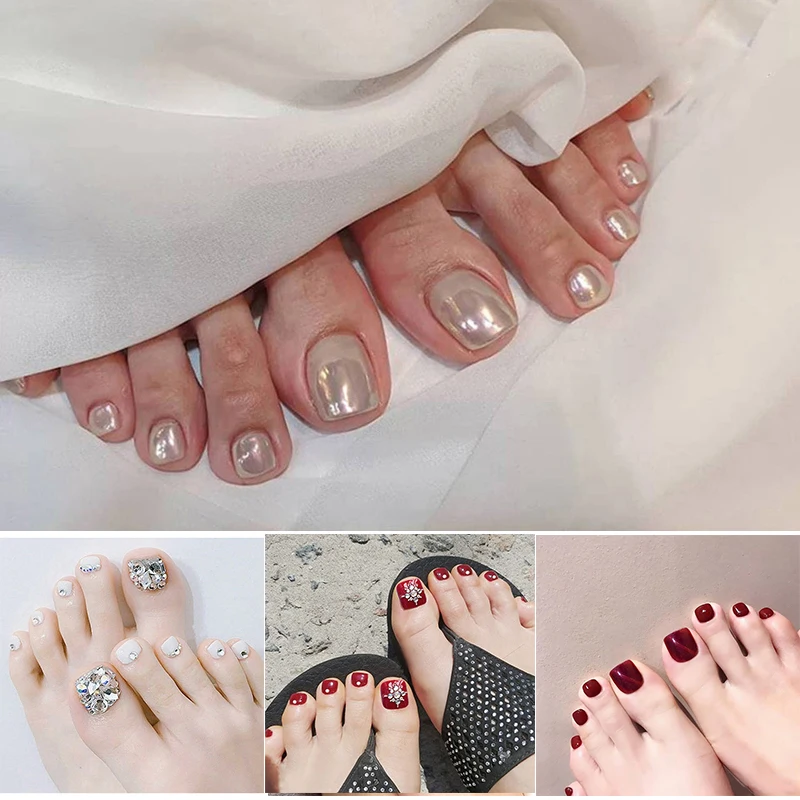 False toenails sẽ giúp bạn có được đôi chân đẹp như mơ, dù bạn không may bị móng chân yếu, dễ gãy hay lớp móng chân mỏng. Bạn sẽ thấy sự khác biệt rõ ràng!