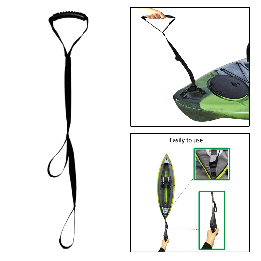 Adjustable Nylon Kayak Stand Up Strap Drag Handles Boat Standing Rope Standing Aid 70-100cm