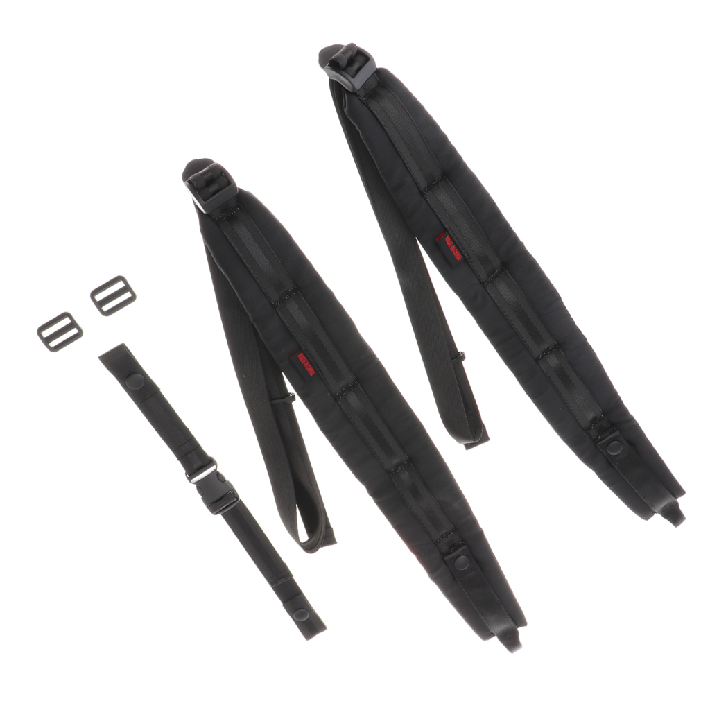 2 Pieces Accordion Straps, Adjustable, Accordion Shoulder Straps Shoulder Straps - Black