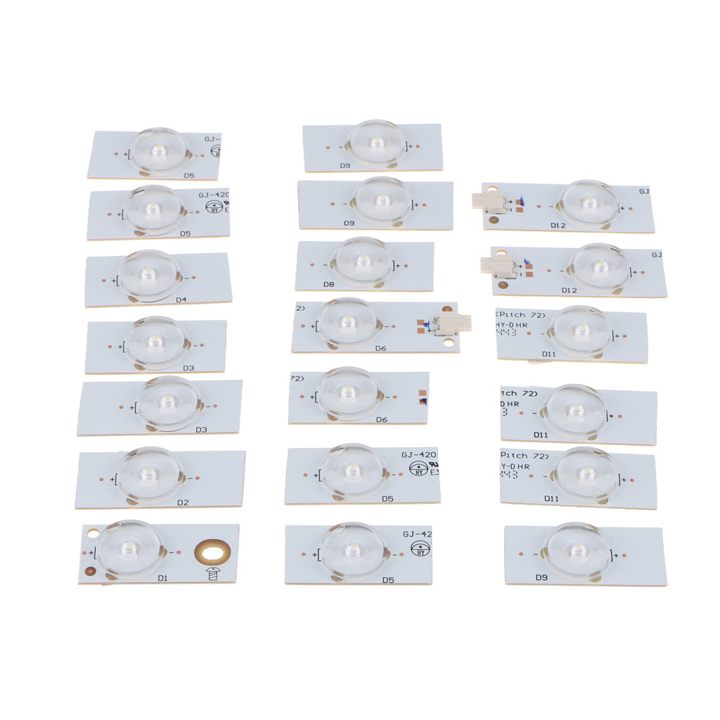 dolity 20Pcs 6V SMD Lamp Beads with Optical Lens Fliter for 32-65 inch LED TV Repair