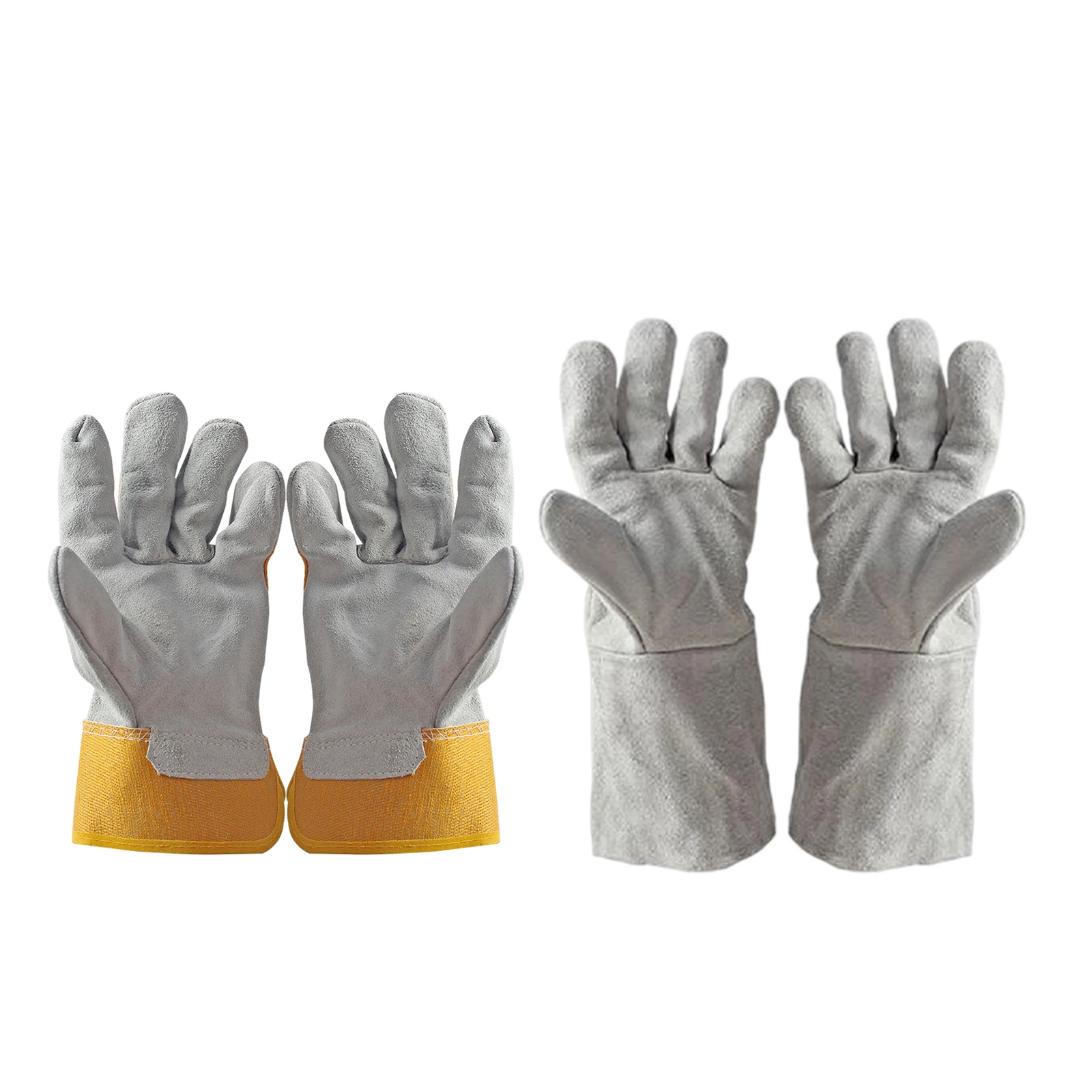 Cowhide Electric Welding Gloves Welding Work Gloves Welding Gloves Wear Resistant Protective Gloves for Stove Fireplace