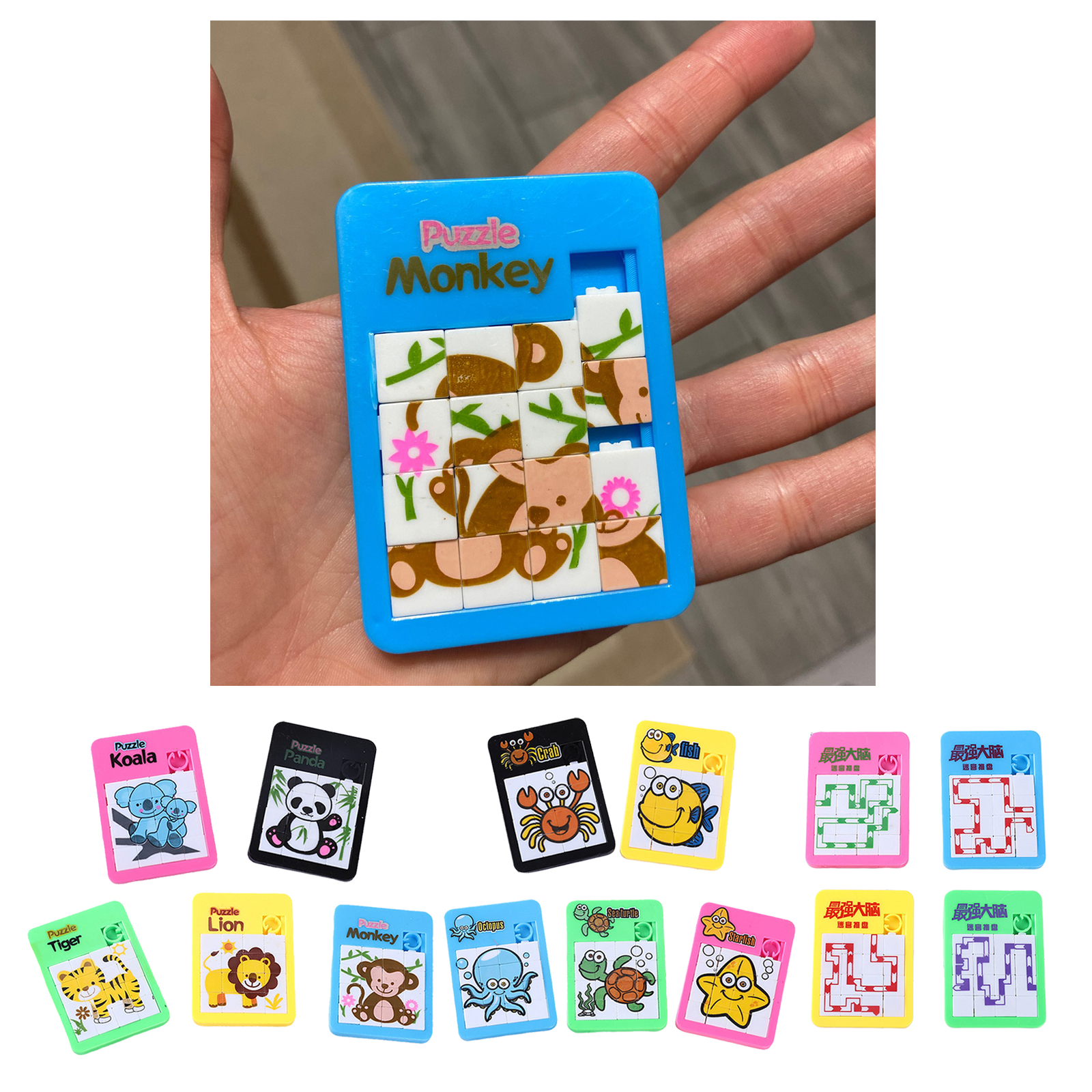 Cartoon Animal Jigsaw Puzzles Toys Matching Game Educational Learning Toys