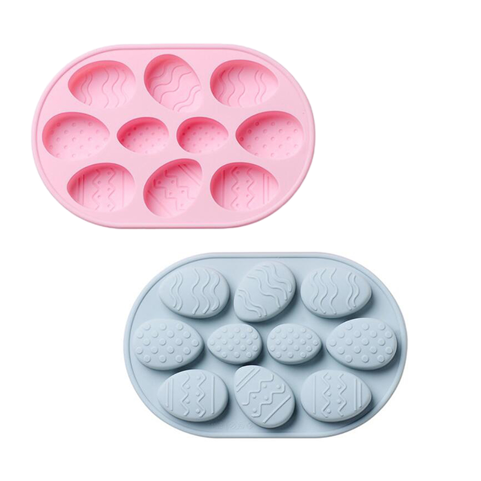 10 Cavity Easter Egg Shaped Silicone Baking Mold Cake Mold Chocolate Cookie Baking Mould Pan Ice Maker Mould