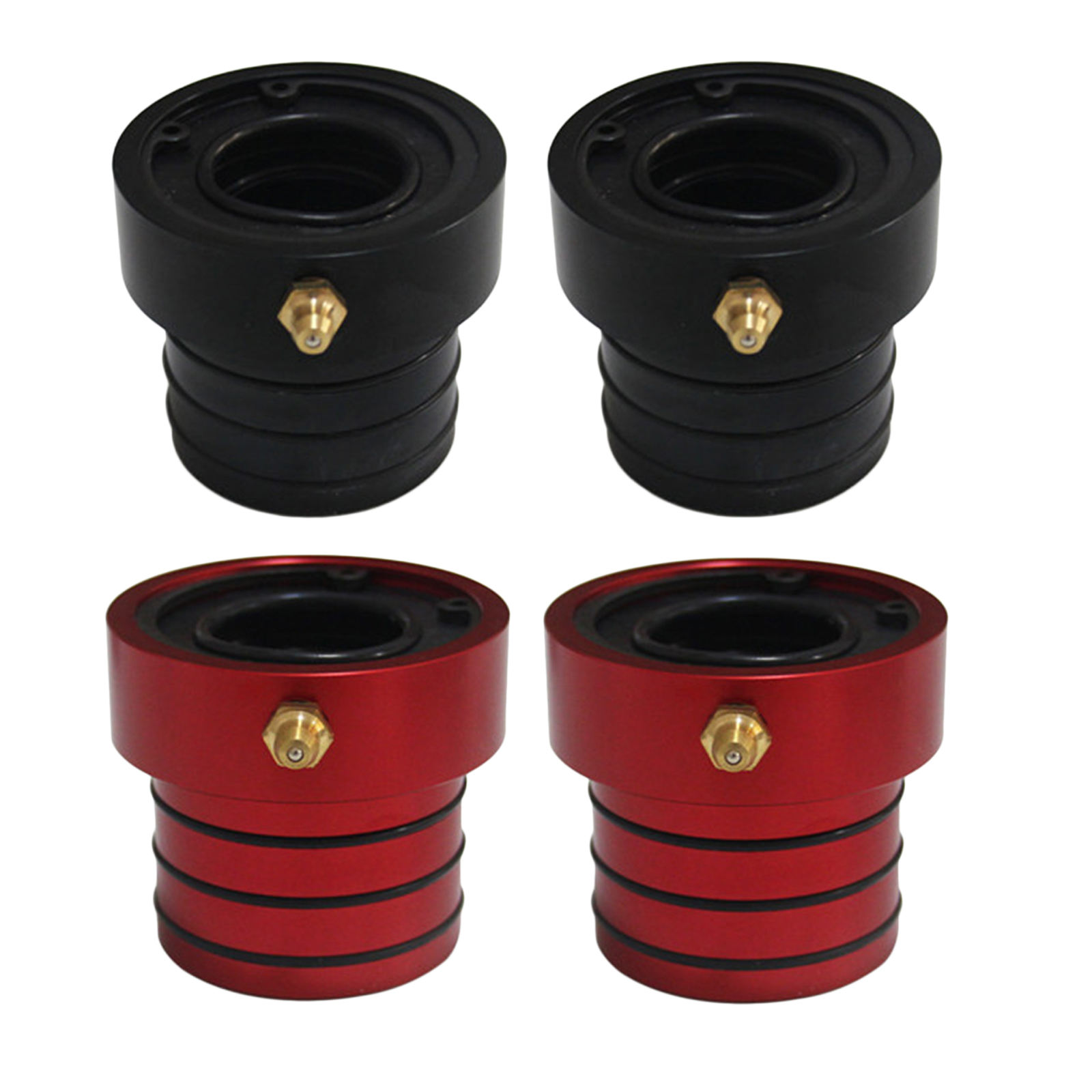 Front Left & Right Axle Tube Seals Pair Kit For 84-01 Jeep Cherokee XJ / 87-18 (Except 96) Jeep Wrangler YJ TJ LJ JK red/black