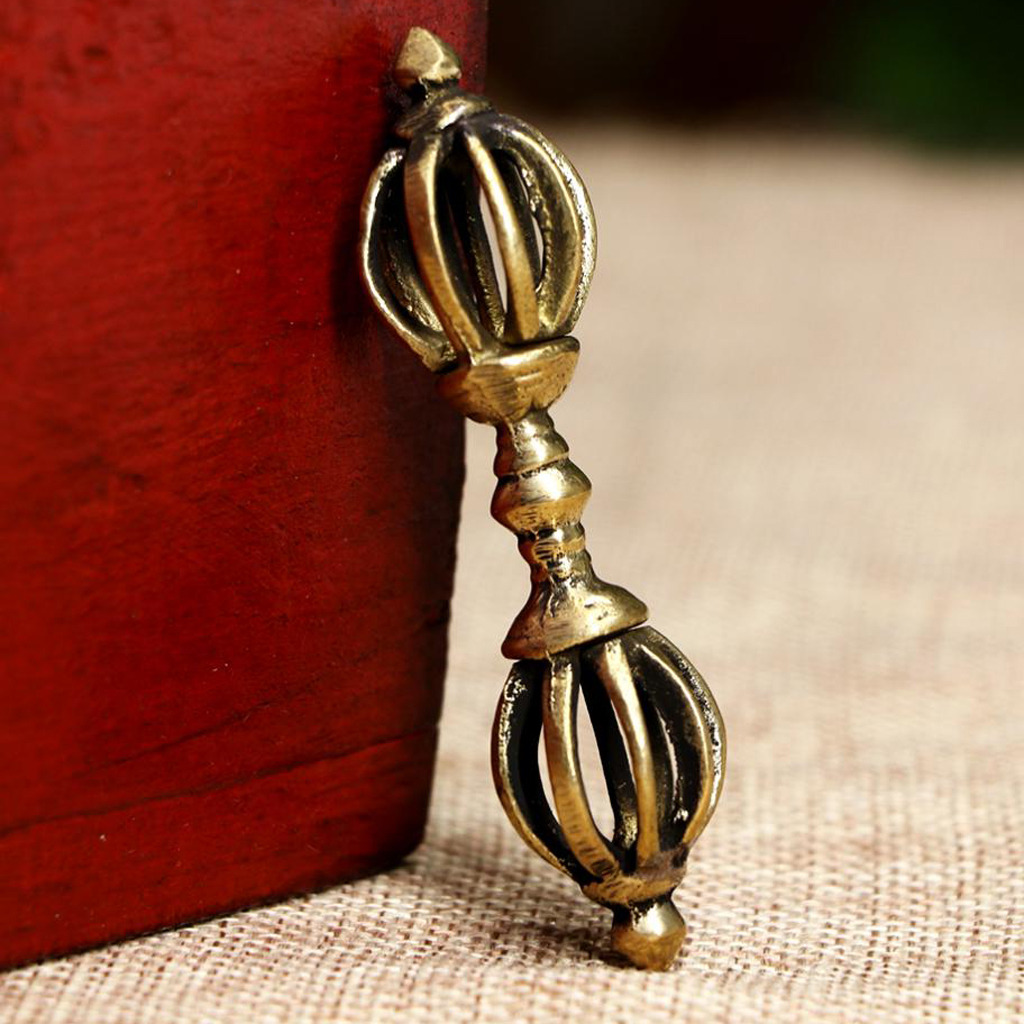 6cm   Tibetan Buddhist Nine Shares Dorje Vajra Pestle JiangMo