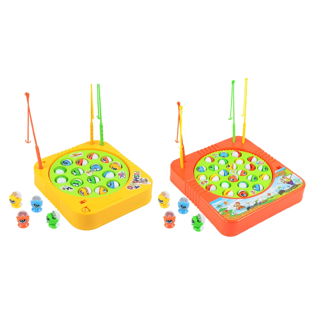 Educational Funny Rotating Fishing Toys Electronic Fish Plate Board Game Early education Learning Toy Set for Babies