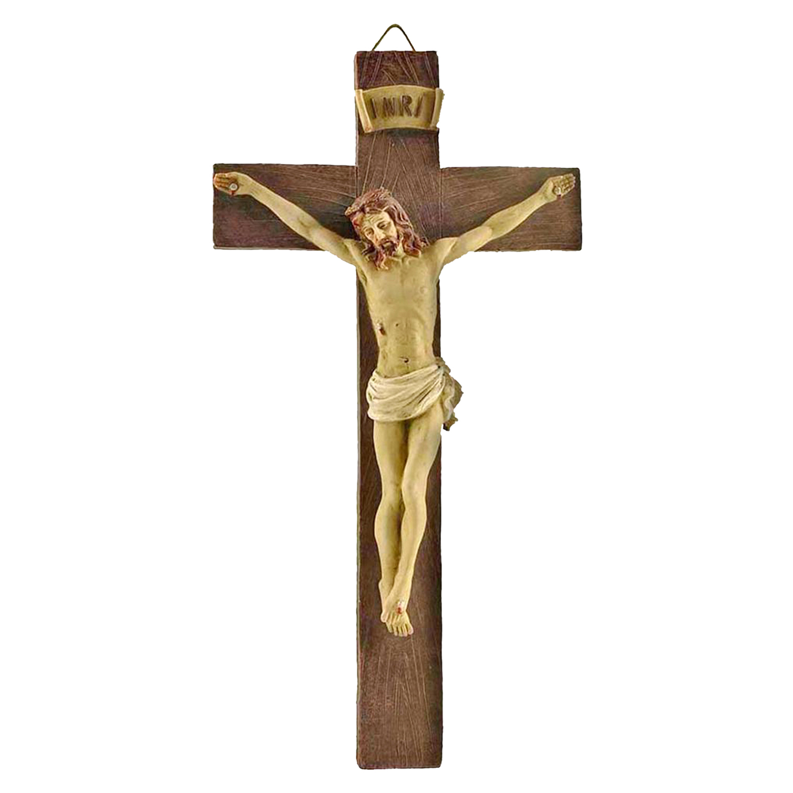 Resin Jesus Crucifix Statue Holy Catholic Figurine Hanging Church Decoration