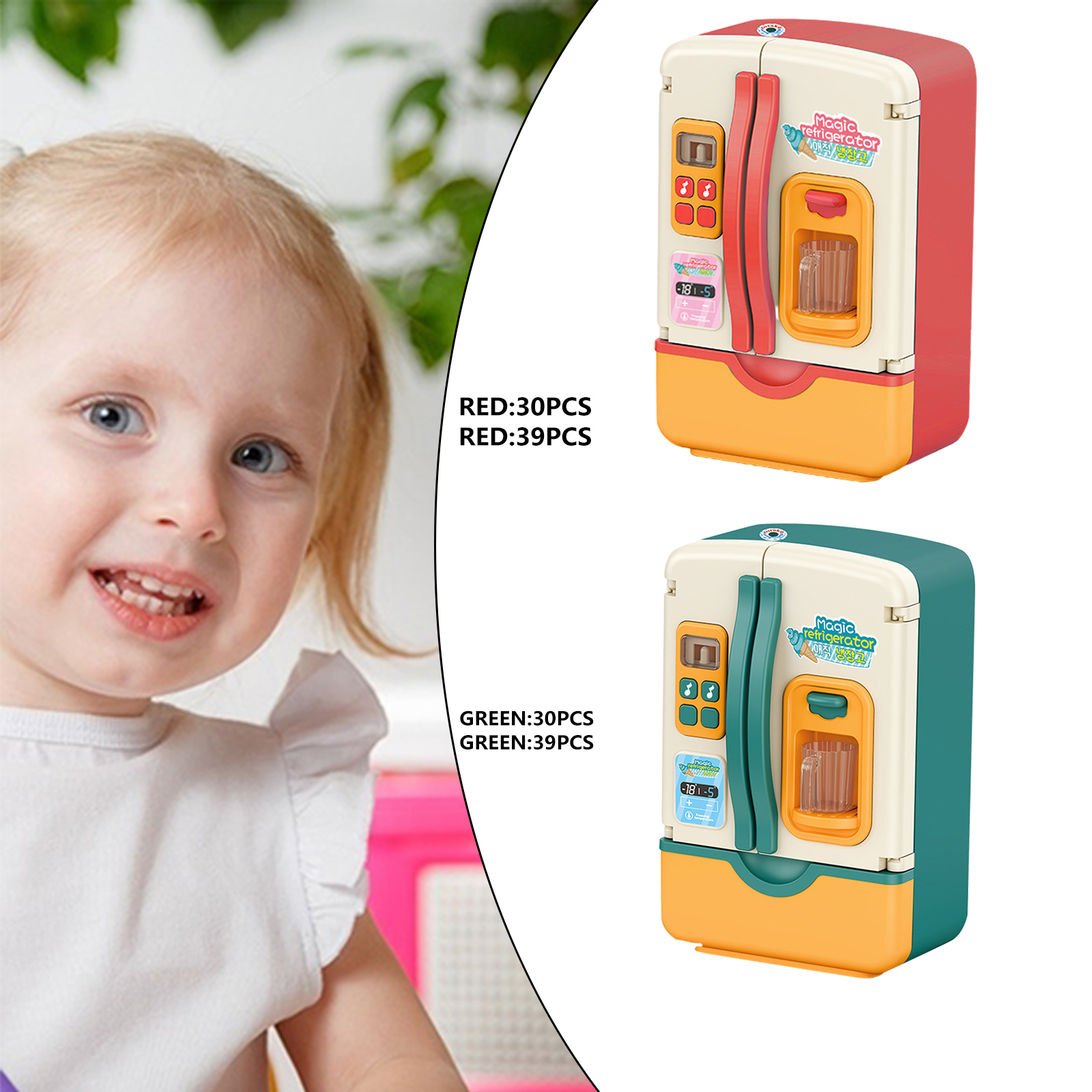 Children Creative Simulation Pretend Play Toy Kitchen Fridge Simulated Spray  Miniature Preschool Role Play Fun for Kids