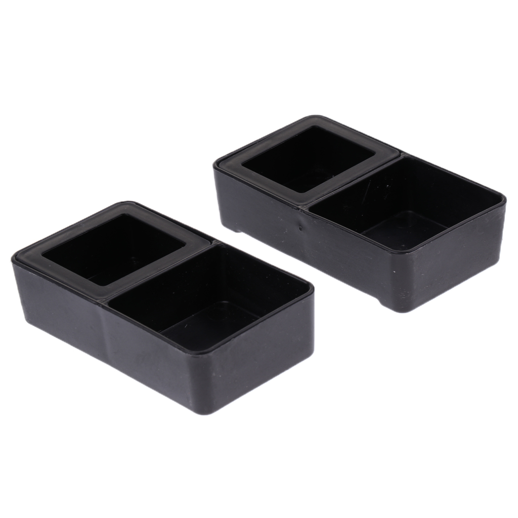 2 pcs Food Water Feeding Double Box Turtle Basin Reptile Feeder Box Insect Breeding Container