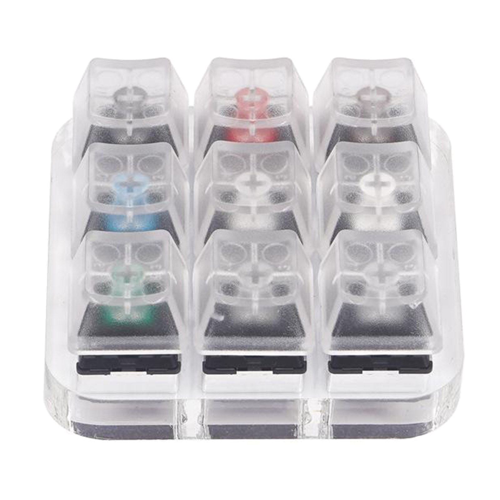 9 Key Switches Shaft Testing Tool Translucent Keycaps Mechanical Keyboard Switch Tester