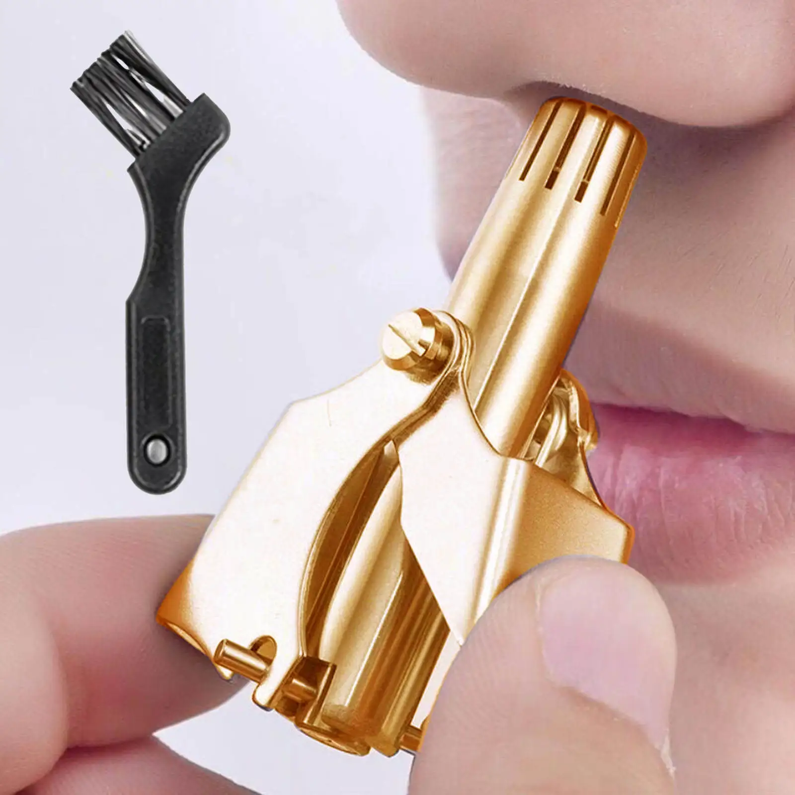 Nose Hair Trimmers with Brush Ear Nose Trimmer Shaving Machine Washable Portable Removable Removal Cleaner