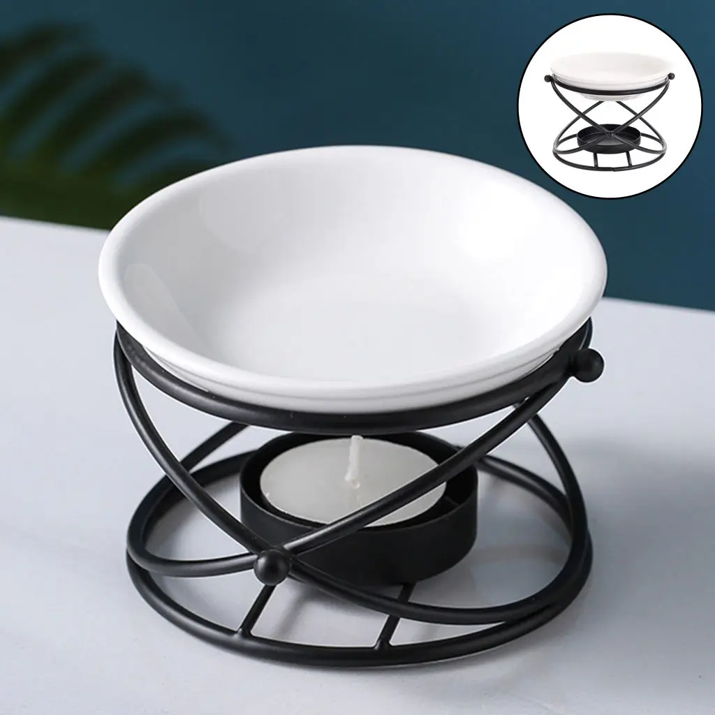 Metal Essential Oil Diffuser European Style Aroma Burner Tea Aromatherapy Candle Light Holder Decoration For Spa Home