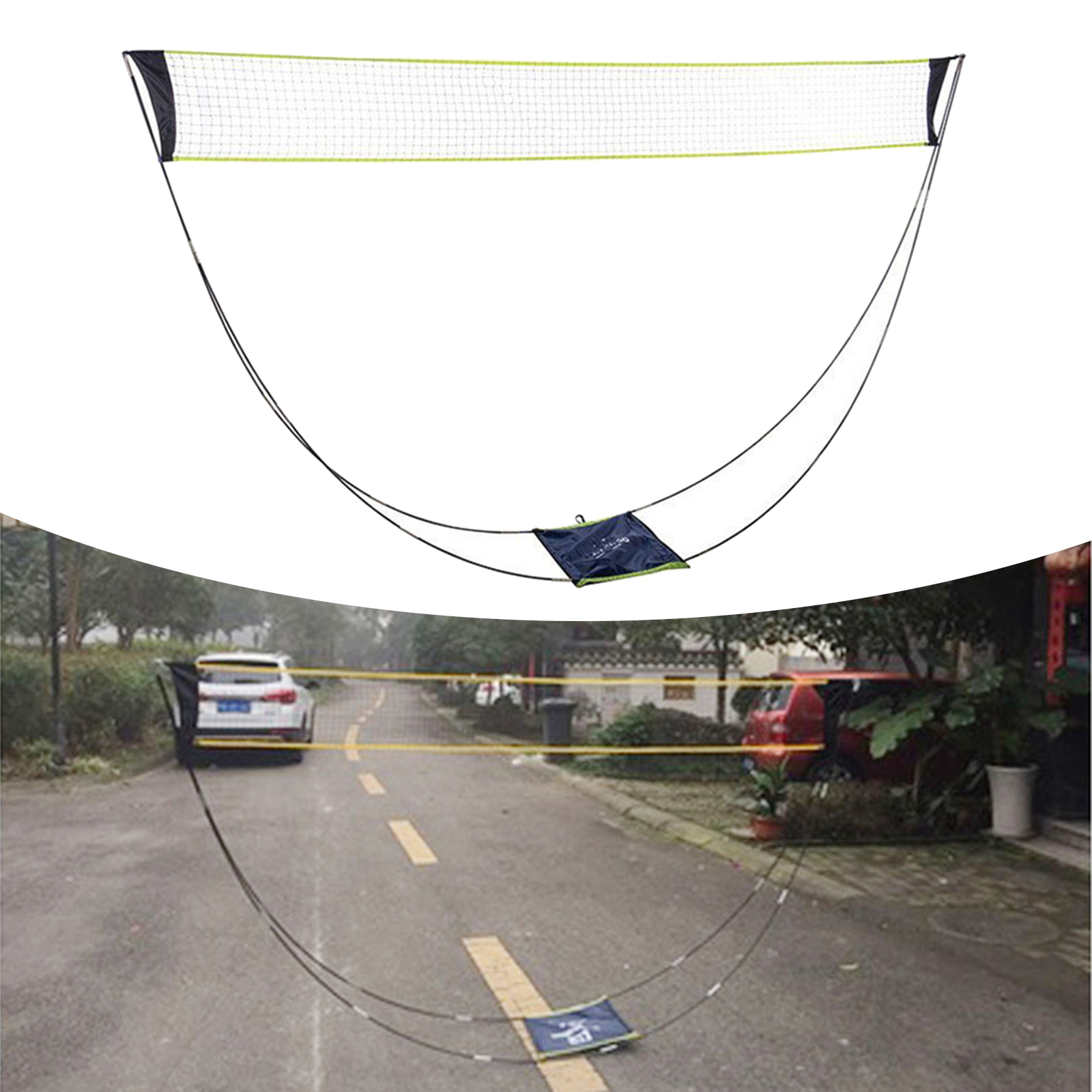 Portable Badminton Net Easy Assemble for Kids Volleyball Yard Backyard