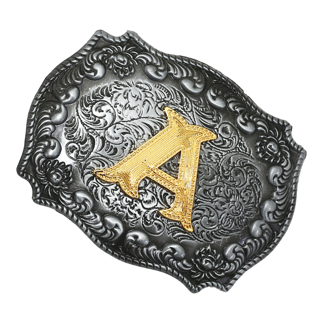 Men Western Cowboy Texas Rodeo Belt Buckle Gifts Jewelry Initial Letters A-Z